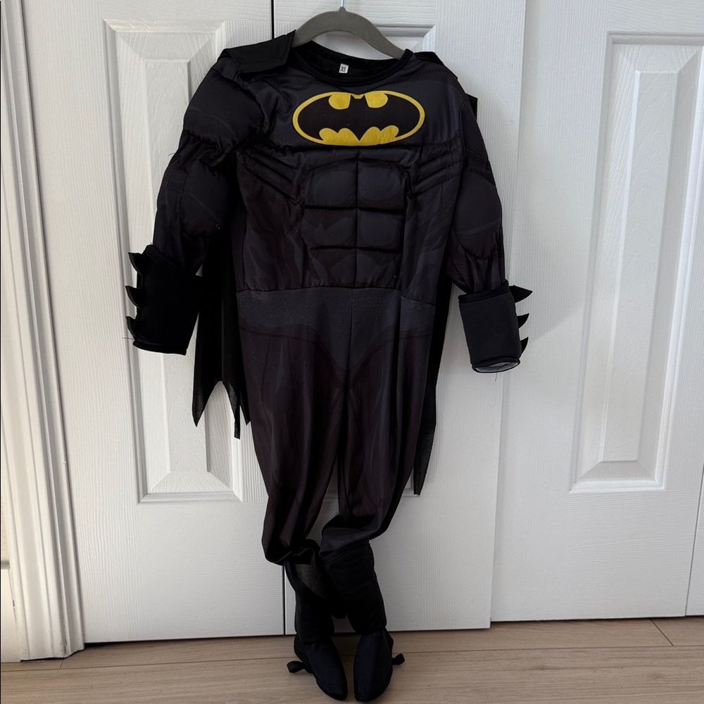 Children's Black and Yellow Batman Superhero Costume